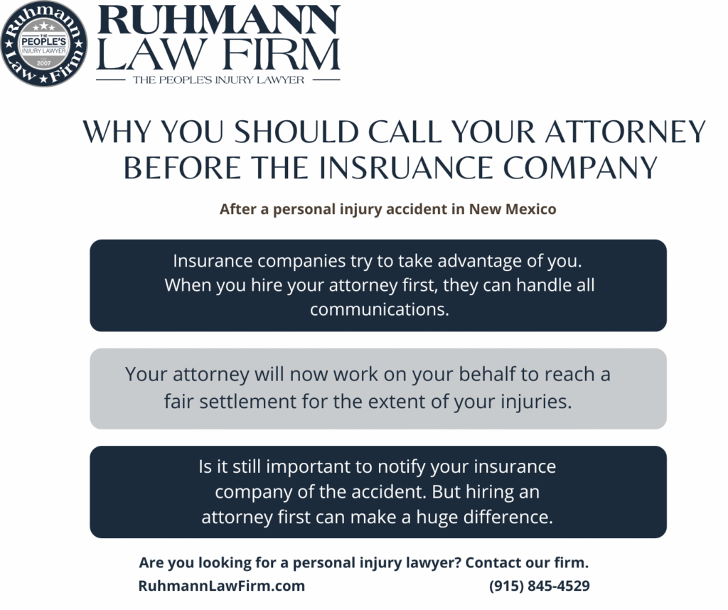 Ruhmann- Call the Insurance Company Before My Attorney After a Car Accident Infographic 