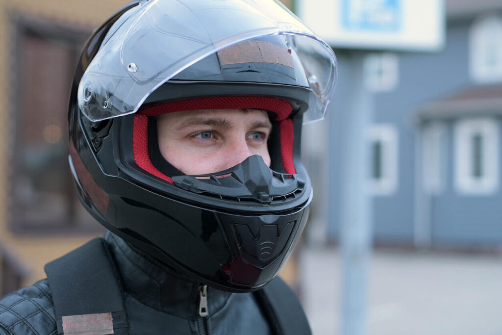 boy wearing helmet