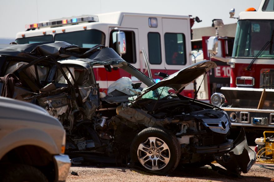 Car Collides on mid Highway Car Accidents in Albuquerque